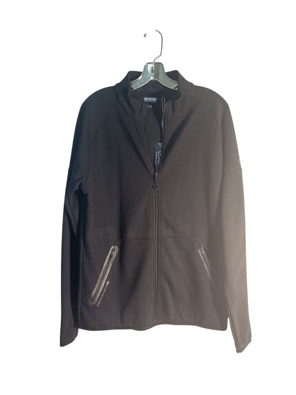 Ogio Endurance Full-Zip Black Jacket With Zippered Pockets Lightweight Design